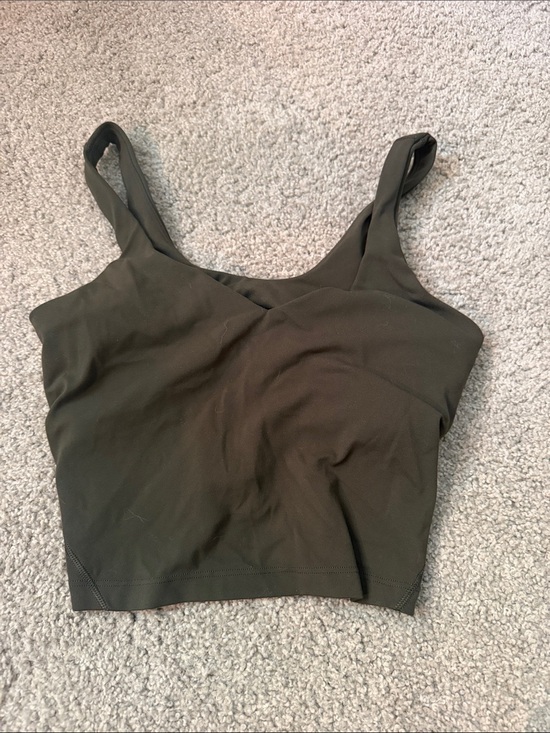 lululemon athletica Tops - lululemon athletica Olive Green Cropped Tank